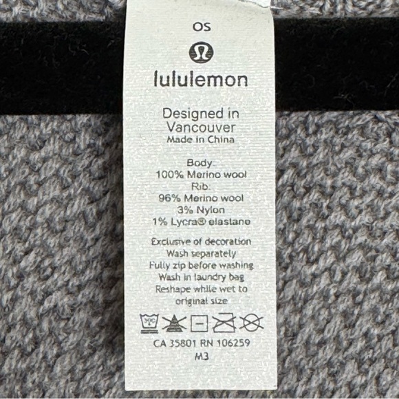 Lululemon Merino Wool On-the Go Zip Front Convertible Poncho Grey One Size - Picture 6 of 7